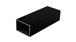 Black aluminum square tube